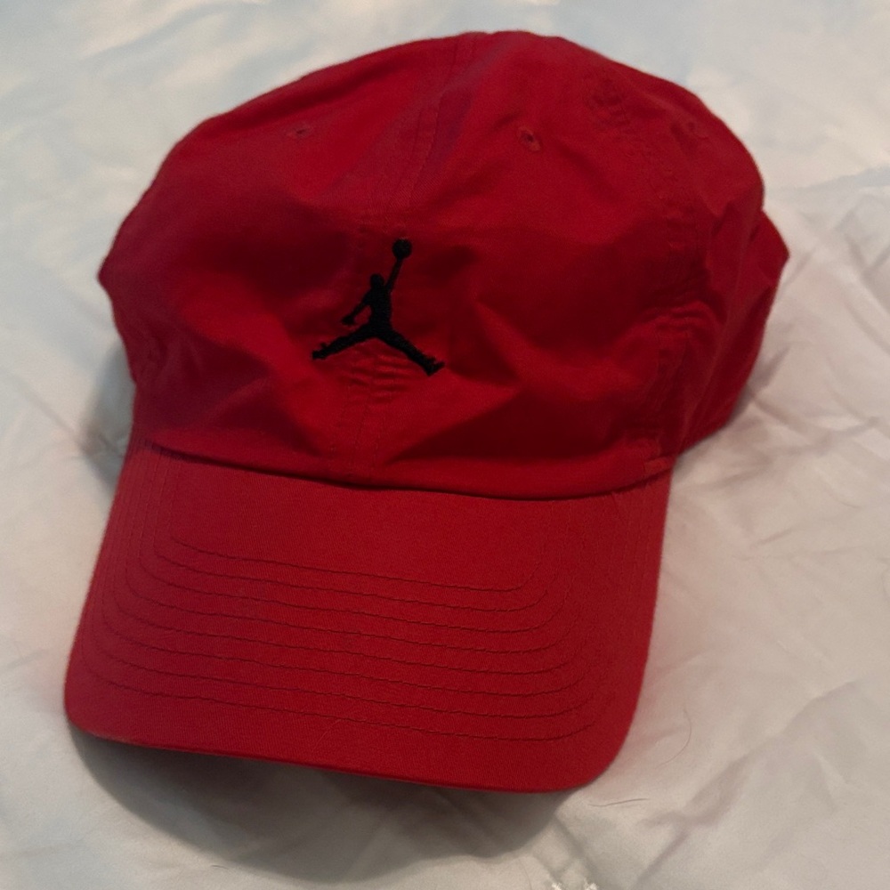 Jordan Red Cap with Black Logo